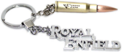 

Aura Imported Big Royal Enfield With Big Bullet Macho Key Chain(Silver, Gold)
