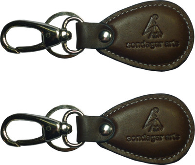 

Sondagar Arts Exclusive Genuine Leather Men's Locking Key Chain(Brown)