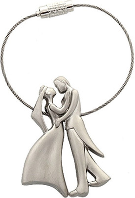 

Madhuraj Romantic Valentine Couple With Wire Locking Key Chain(Silver)