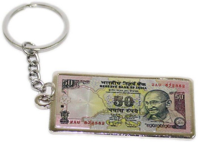 

Aura Imported 50 Rupees Note Metal Key Chain(Multicolor)