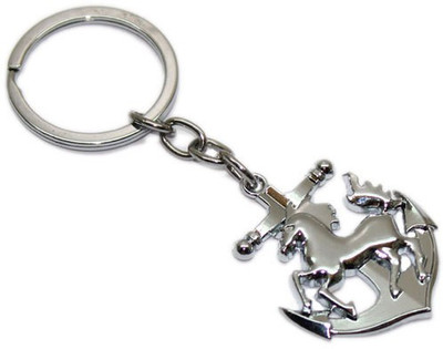 

24x7 Shop Metal Horse & Anchor Key Chain(Silver)