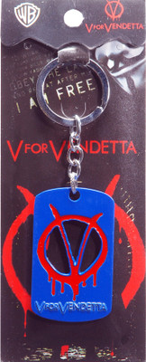 

Oyedeal V for VENDETTA Logo Key Chain(Blue)