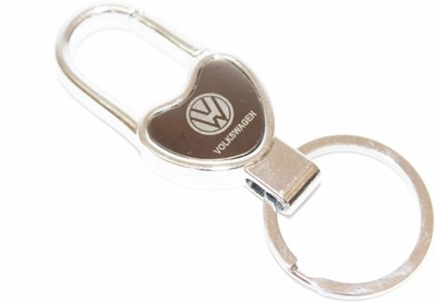 

Aura Volkswagen Heart Shape Logo Metal Locking Key Chain(Multicolor)