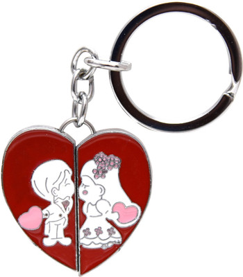 

Dealfinity Couple With Heart I LUV U DKYCN1638 Key Chain(Multicolor)