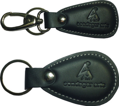 

Sondagar Arts Stylish Pure Leather Men's Locking Key Chain(Black)