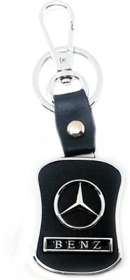 

TAG3 Mercedes Car Leather & Metal Logo Key Chain(Black)
