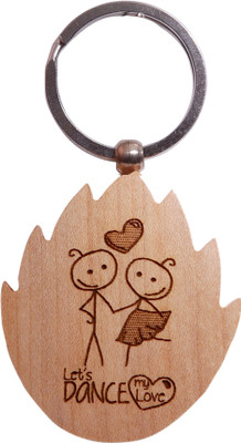 

Oyedeal Express Love KYCN348 Wooden Engraved Key Chain(Brown)