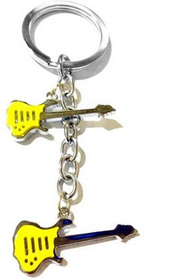 

Aura Imported Guitar Pair Metal Locking Key Chain(Yellow, Silver)