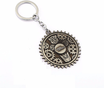 

Optimus Traders movie Transformers Gears Logo 3d Metal Key Chain(Silver)