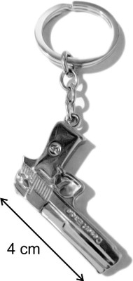 

Tech Fashion Toy Gun Locking Key Chain(Silver)