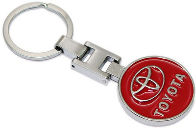 

24x7 Shop Stylish Metal Toyota Key Chain(Silver, Red)