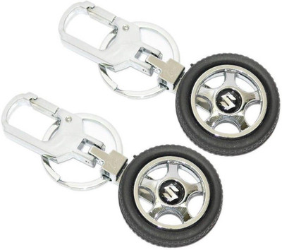 Parrk Imported Maruti Suzuki Tyre Rotary Wheel Locking Key Chain(Black)