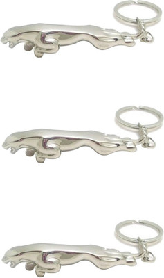

Confident Set Of 3 Jaguar Metalic Key Chain(Silver)