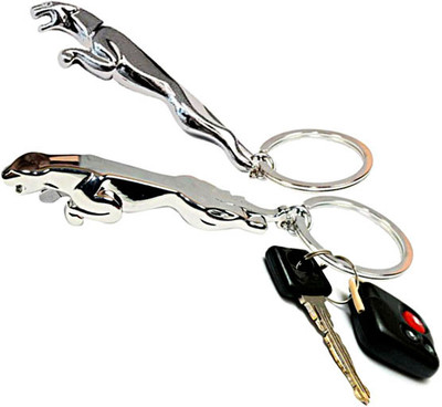 

Chevron Jaguar Set of 2 Limited Edition Metallic Key Chain(Silver)