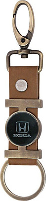 

U R God Long Honda Car Logo Locking Key Chain(Brown)