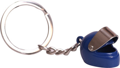 

Dealfinity Full Face Helmet Metal Key Chain(Blue)