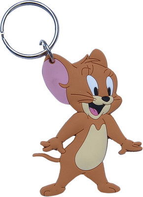 CTW Cute Jerry Rubber Synthetic Keychain Key Chain(Brown)