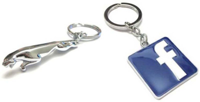 

Rashi Traders Jaguar + Facebook Key Chain(Silver)