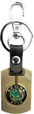 

MGP Golden Skoda Metallic Locking Key Chain Key Chain(Gold)