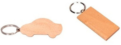 

Onlineshoppee Wooden Engraved Key Chain(Brown)