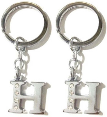 

Rashi Traders 2 Alphabet H Chrome Key Chain(Silver)