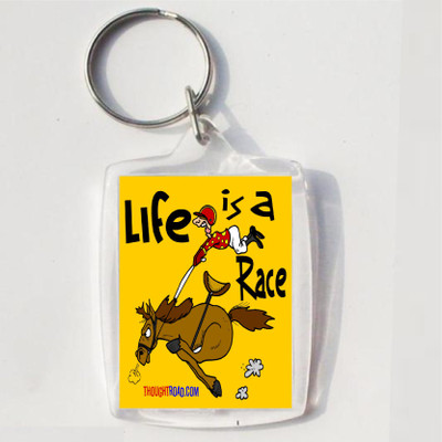 

Thoughtroad LIFE IS A RACE Key Chain(Multicolor)