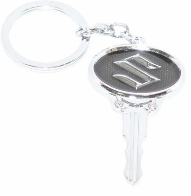 

Aura Imported Key Shape Full Metal Maruti Suzuki Key Chain(Black, Silver)