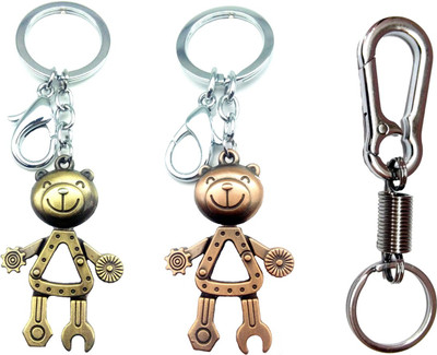 

City Choice Combo of Robot & Spring Hook Locking Key Chain(Multicolor)