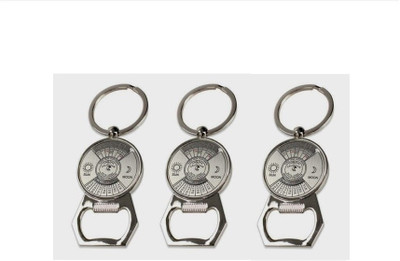 Ezone Compass Perpetual Calendar_Pack of 3 Key Chain(Silver)
