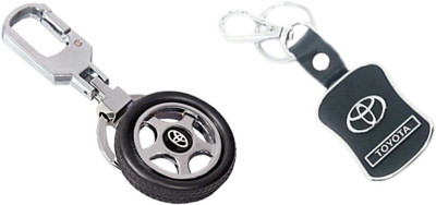 City Choice Toyota Keyrings Locking Key Chain(Black, Silver)