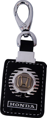 

Oyedeal Honda Leather Locking Key Chain(Black)