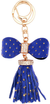 

Super Drool Blue Shimmer And Tassels Key Chain(Blue)