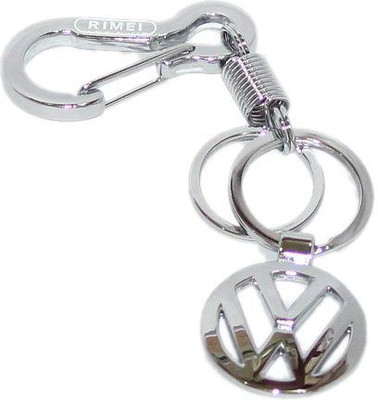 

Aura Imported Steel Spring Hook Double Ring Volkswagen Locking Key Chain(Silver)