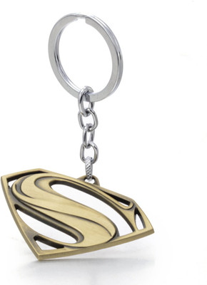 

Optimus traders Superman Justice League 3d logo metal Key Chain(Gold)