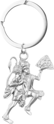Confident Jai Anjaneya God Key Chain(Silver)