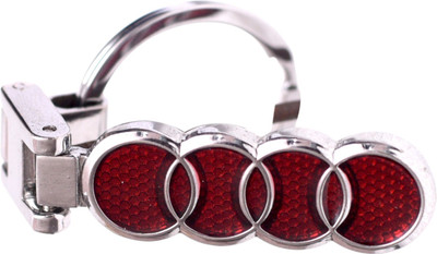 Dealfinity Audi Logo Full Metal DKYCN1391 Key Chain(Multicolor)