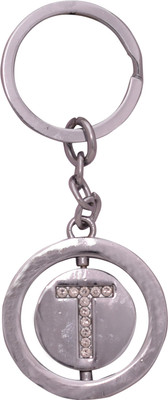 

Oyedeal KYCN798 Studded Revolving letter T Key Chain(Silver)