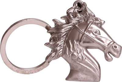 

Dealfinity Horse Face Full Metal DKYCN1379 Key Chain(Silver)