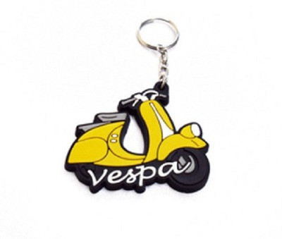 

CTW Vespa Scooty Rubber Synthetic Key Chain(Yellow)