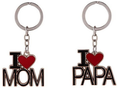 Oyedeal Set of I Luv Mom & Papa Key Chain