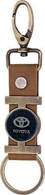 

U R God Long Toyota Car Logo Locking Key Chain(Brown)