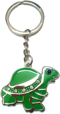 

City Choice Studded Green Turtle Key Chain(Green)
