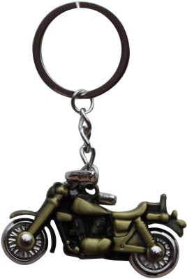 Suraj Enterprises Royal Enfield Bike shaped Metal Green Locking Key Chain(Green)