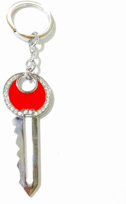 

Tech Fashion Diamond Studded Chabbi Locking Key Chain(Red)