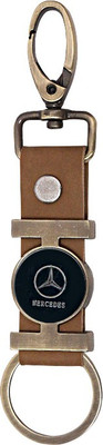 

U R God Long Mercedes Car Logo Locking Key Chain(Brown)