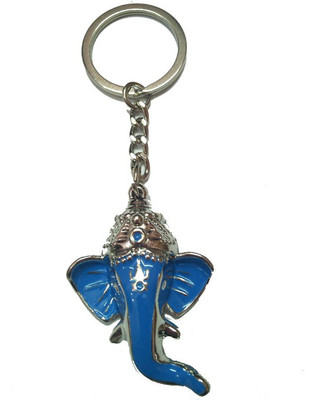 

City Choice Blue Ganesha Face Key Chain(Blue)