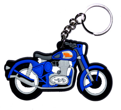 

Pin to Pen Royal Enfield Blue Rubber Keychain Key Chain(Multicolor)