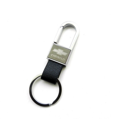 

Techpro SILVER RECTANGLE LEATHERITE BLACK CHEVROLET Locking Key Chain(Multicolor)
