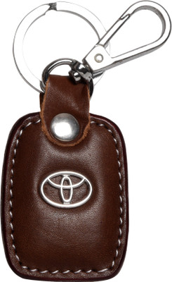 

Oyedeal Toyota Faux Leather Metal KYCN1725 Locking Key Chain(Brown)