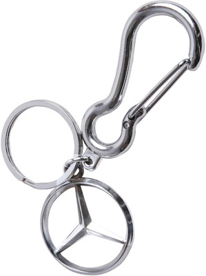 

Oyedeal Mercedes with Hook Full Metal Locking Key Chain(Silver)